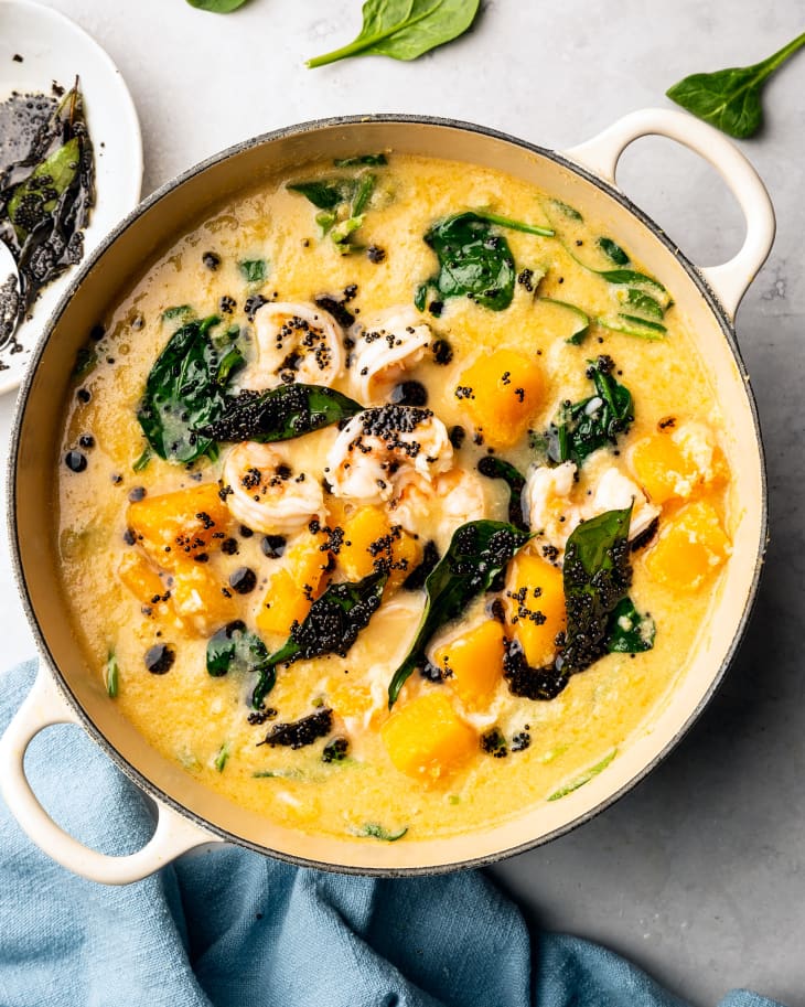 Coconut Shrimp Curry with Butternut Squash and Spinach | Kitchn