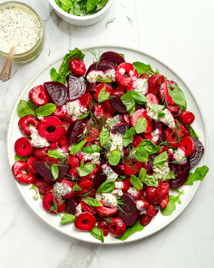Beet and Strawberry Salad with Lemon Poppy Seed Dressing The Kitchn