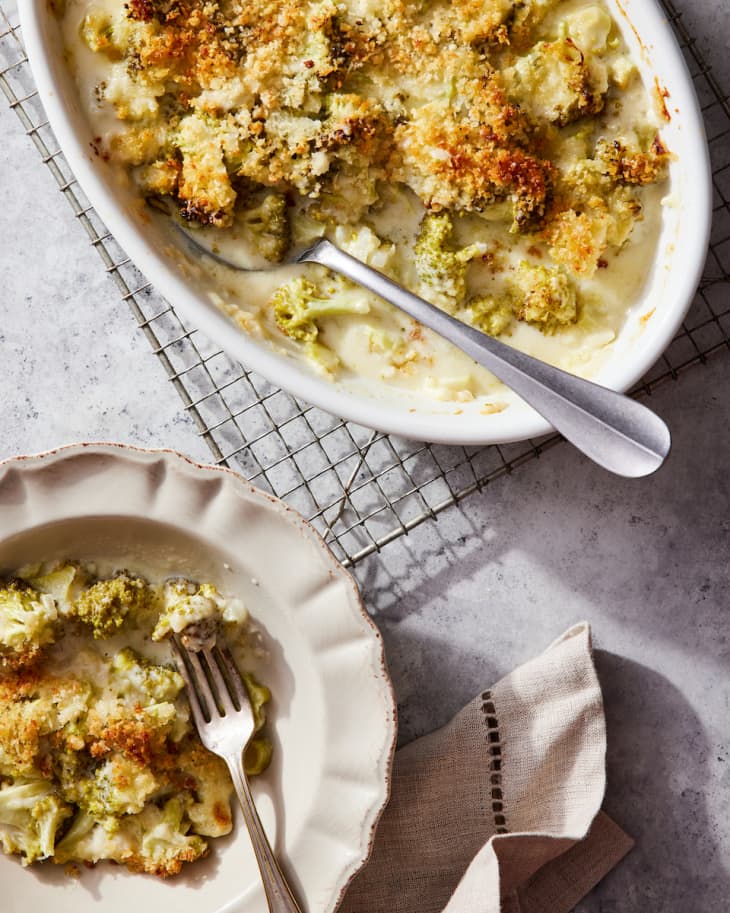 Broccoli au Gratin Recipe (with Cheddar and Parmesan) | The Kitchn