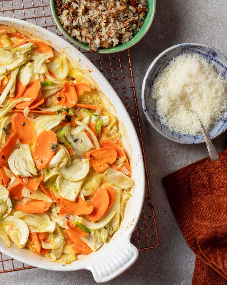 Fennel, Carrot, and Leek Gratin Recipe The Kitchn