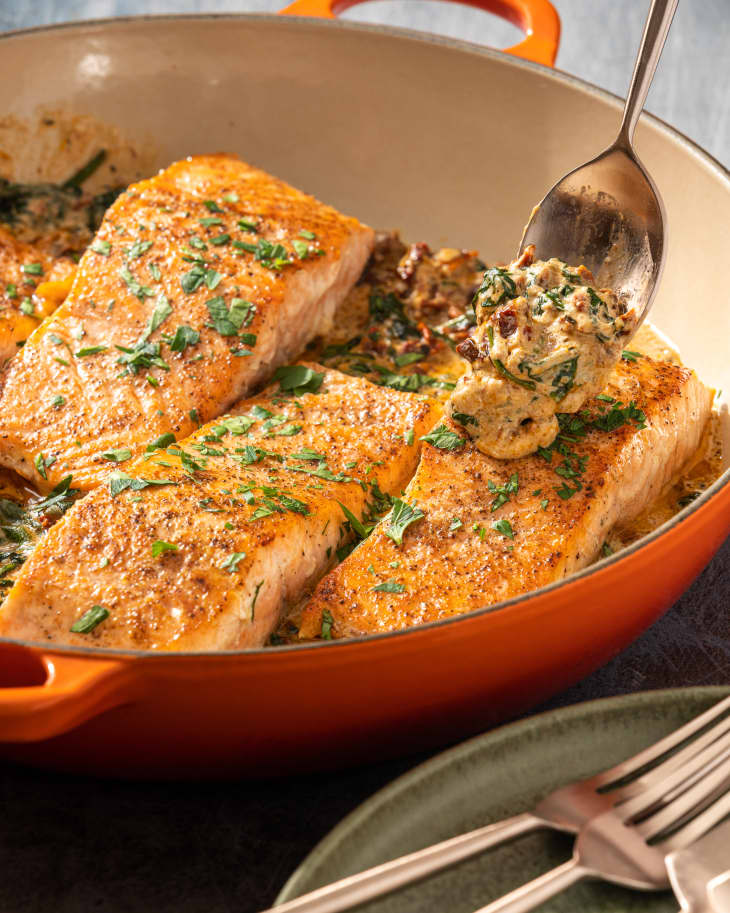 Creamy Tuscan Salmon Recipe (Ready in 30 Minutes) The Kitchn