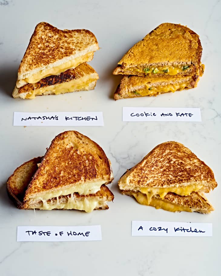 I Tried Four Popular Grilled Cheese Sandwich Recipes and Found the Best