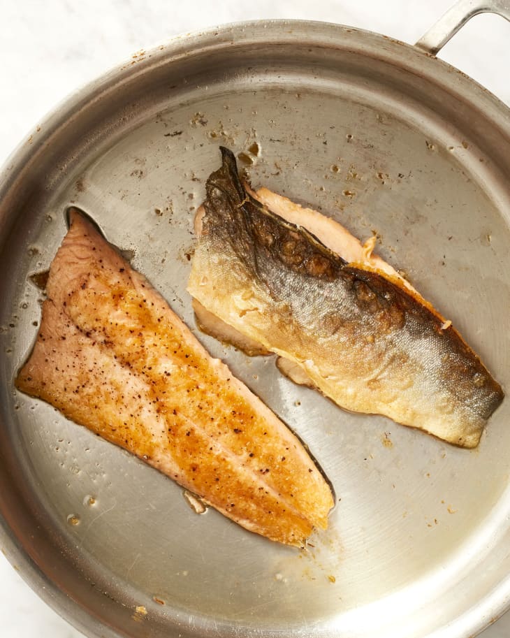 OnePan Steelhead Trout with Lemon Garlic Angel Hair Recipe The Kitchn