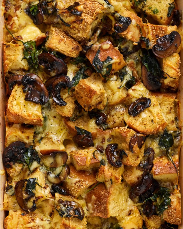 Cheesy Spinach and Mushroom Breakfast Stuffing Recipe (Egg-Free) | The ...