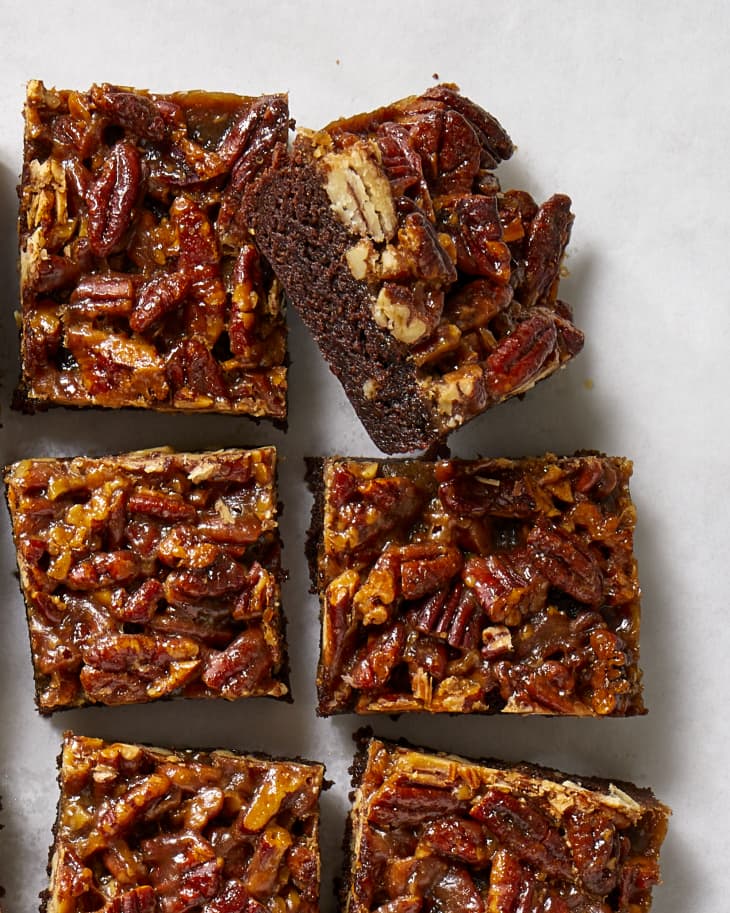 Pecan Pie Brownies With Boxed Brownie Mix The Kitchn   Pecan Pie Brownies 065