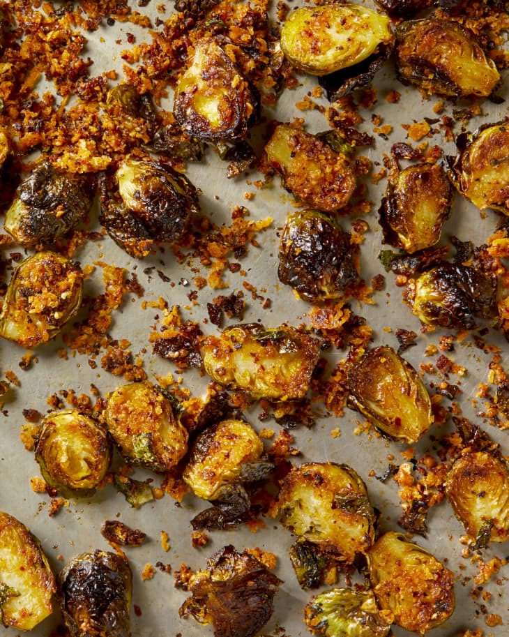 Chili Crisp Brussels Sprouts Recipe | The Kitchn