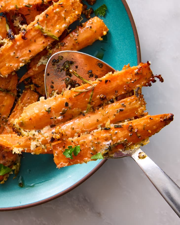 Parmesan Crusted Carrots Recipe The Kitchn