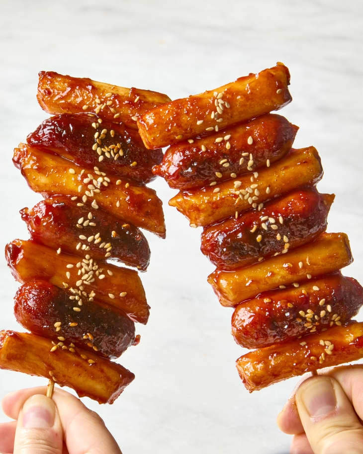 Korean Rice Cake and Sausage Skewer Recipe (So-Tteok So-Tteok) | The Kitchn