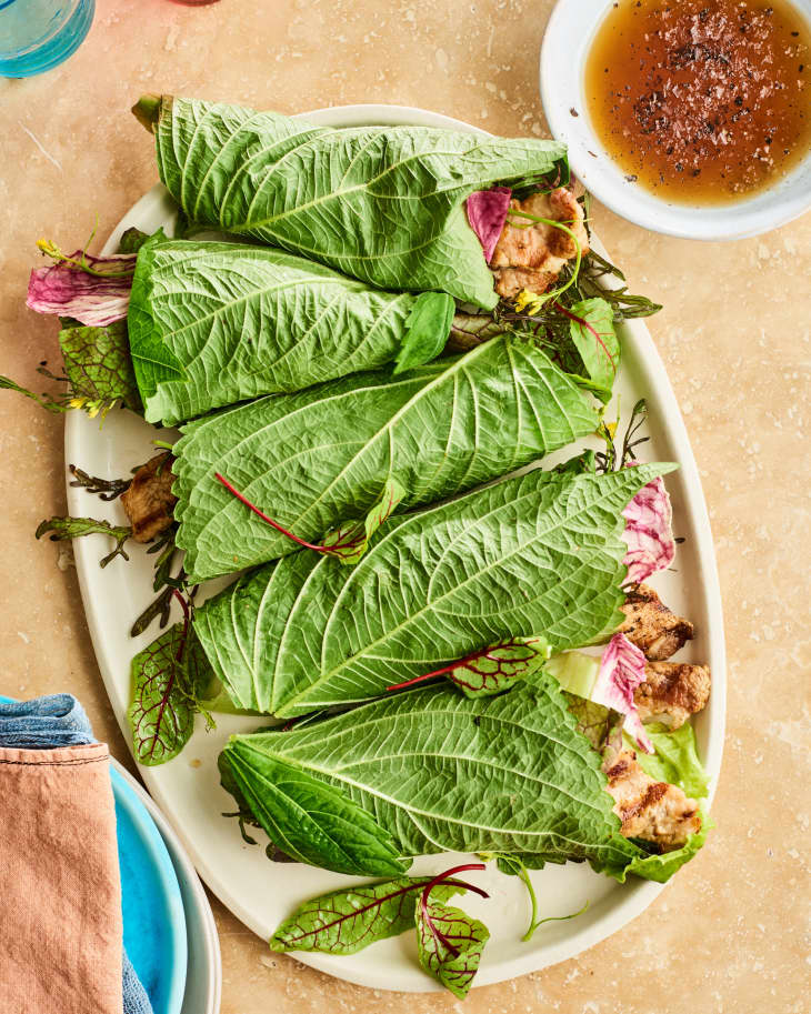 KBBQ Perilla Wraps The Kitchn