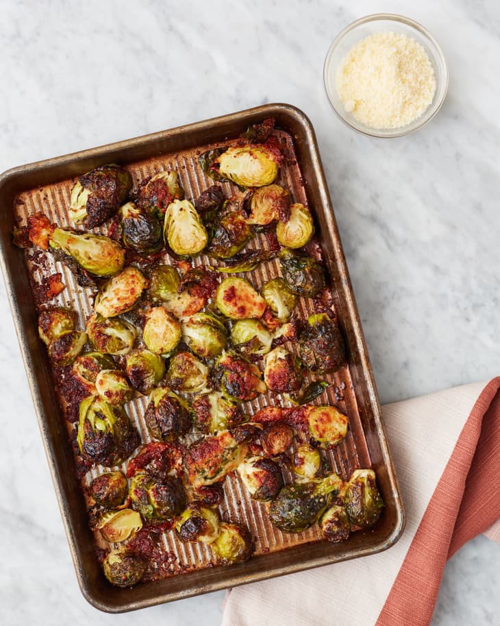 Roasted Brussels Sprouts with Parmesan Kitchn