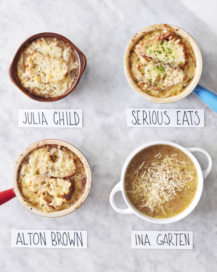 We Tried Celebrity Chef French Onion Soup Recipes Here's the Best
