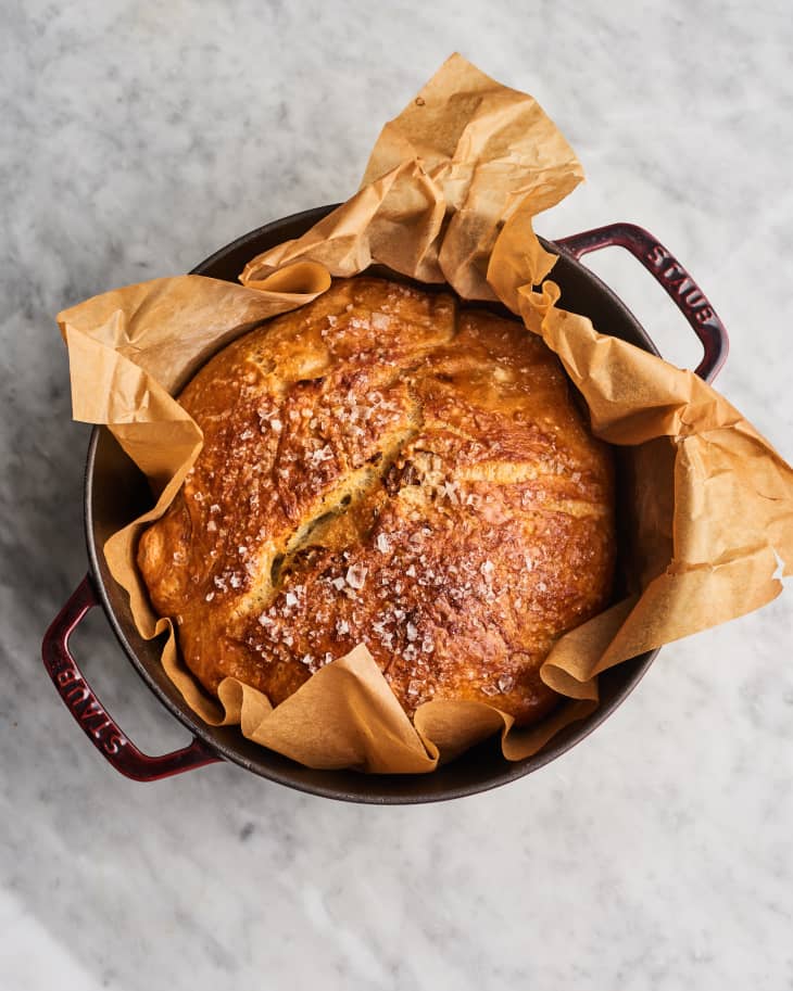 Roasted Garlic and Herb NoKnead Bread Recipe The Kitchn
