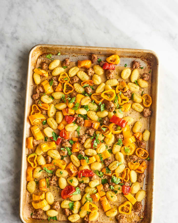 Sheet Pan Gnocchi with Sausage and Peppers Kitchn