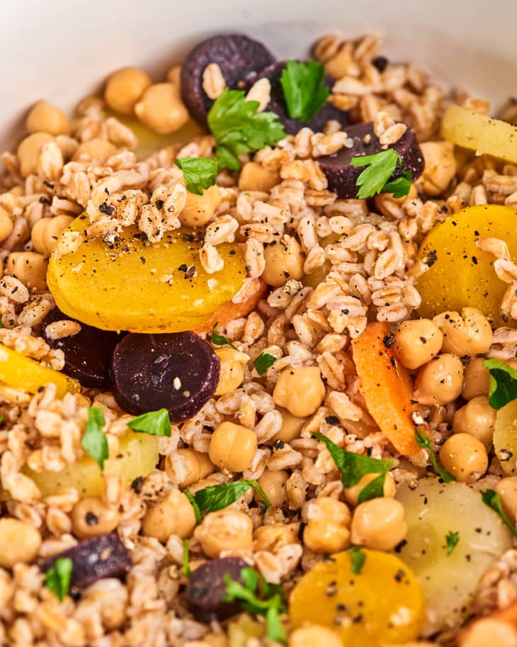 OnePot Farro with Carrots and Chickpeas The Kitchn