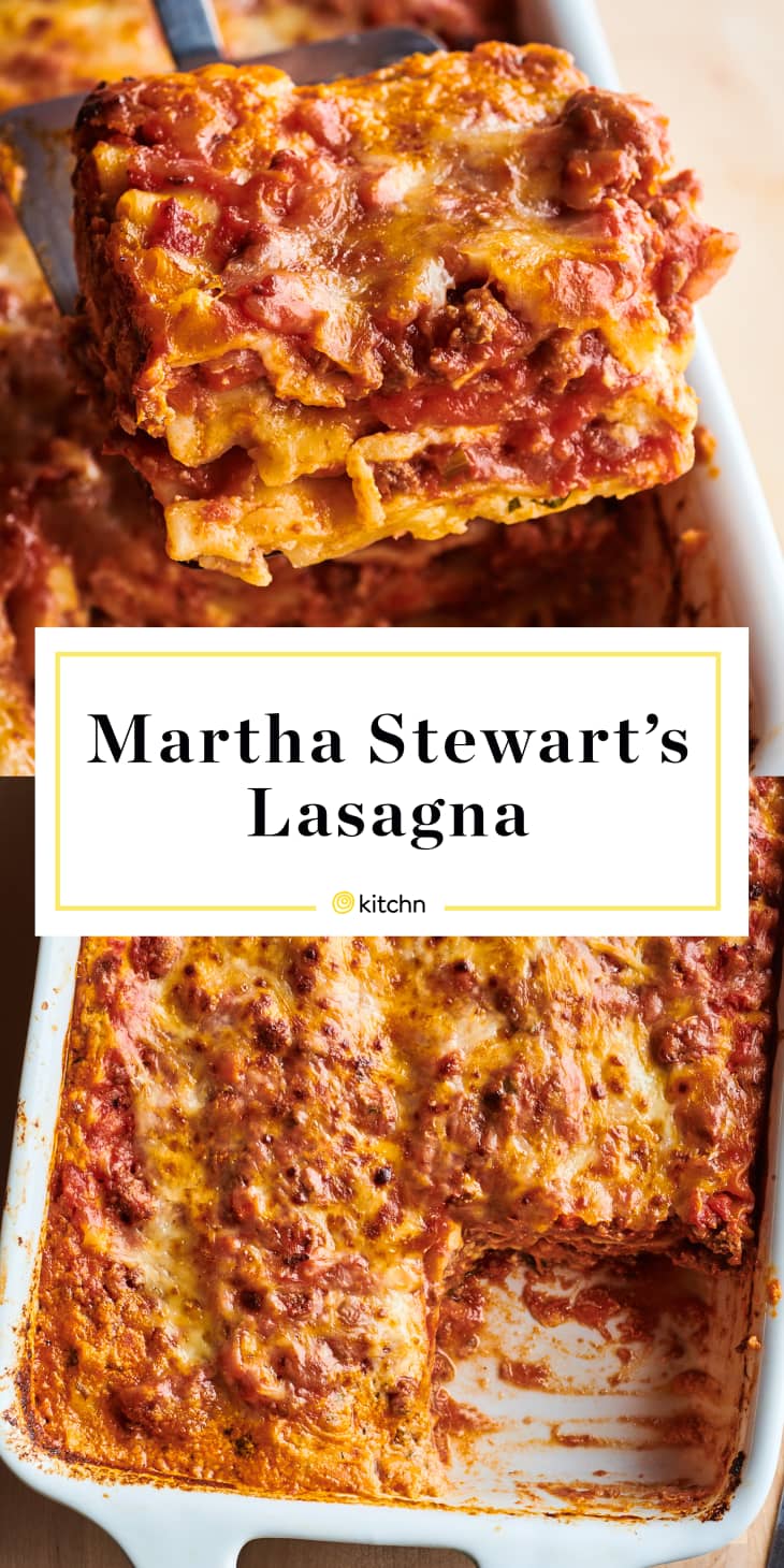 I Tried Martha Stewart's Lasagna with Meat Sauce Kitchn