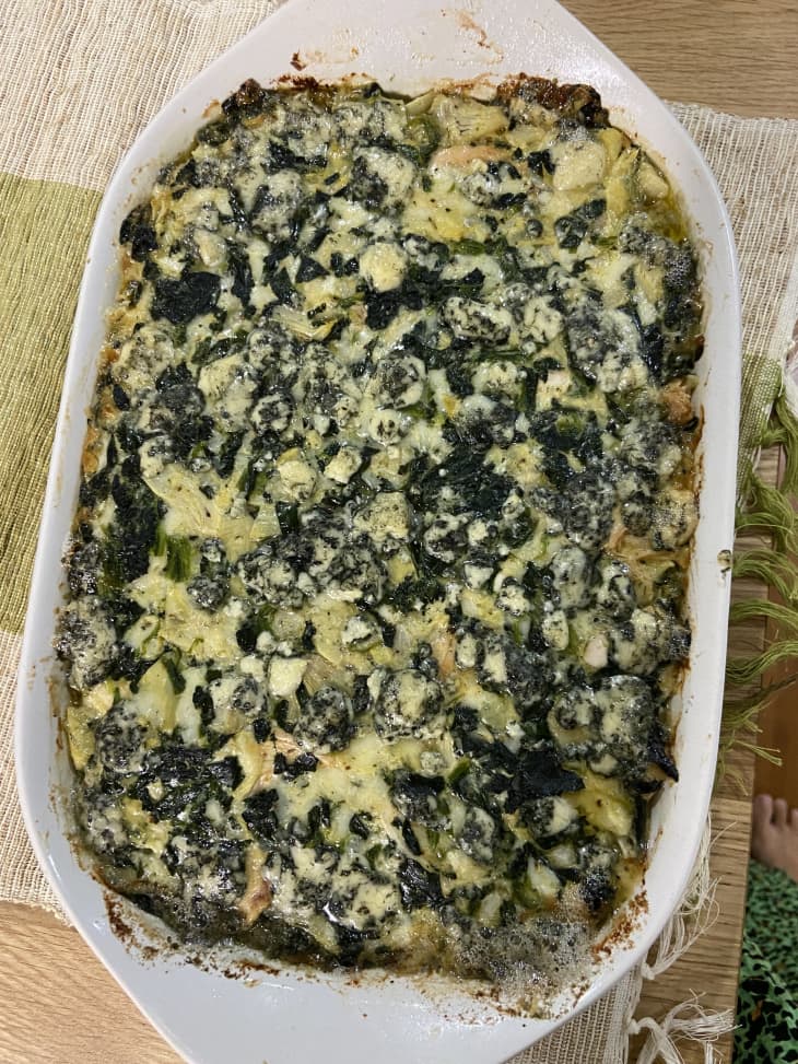 I Tried Chrissy Teigen's Artichoke, Spinach & Buffalo Chicken Dip The