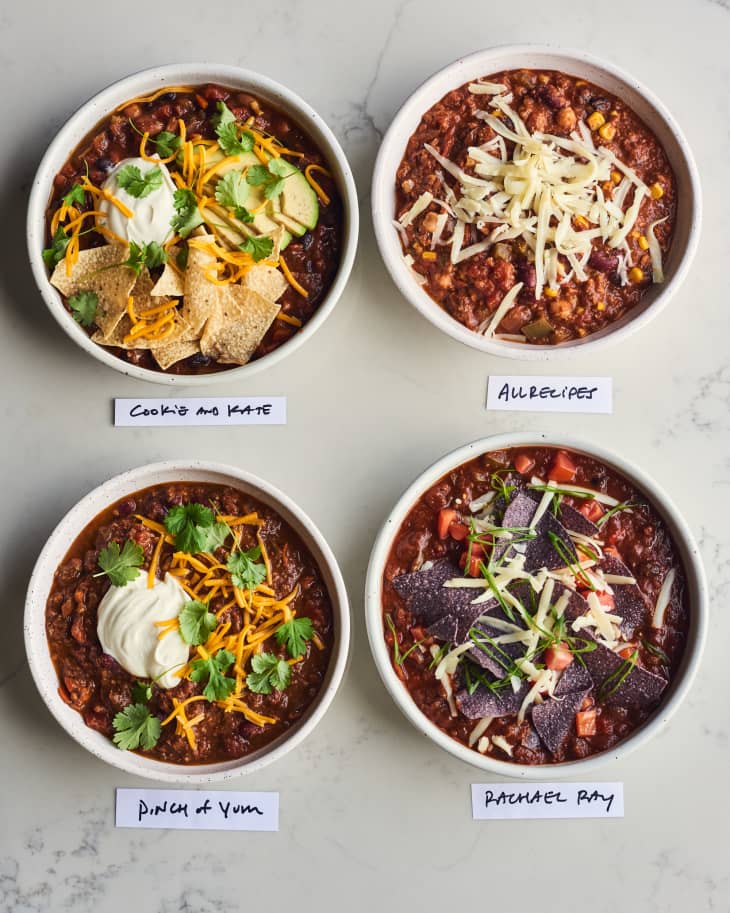I Tried 4 Famous Vegetarian Chili Recipes and the Winner Was Clear