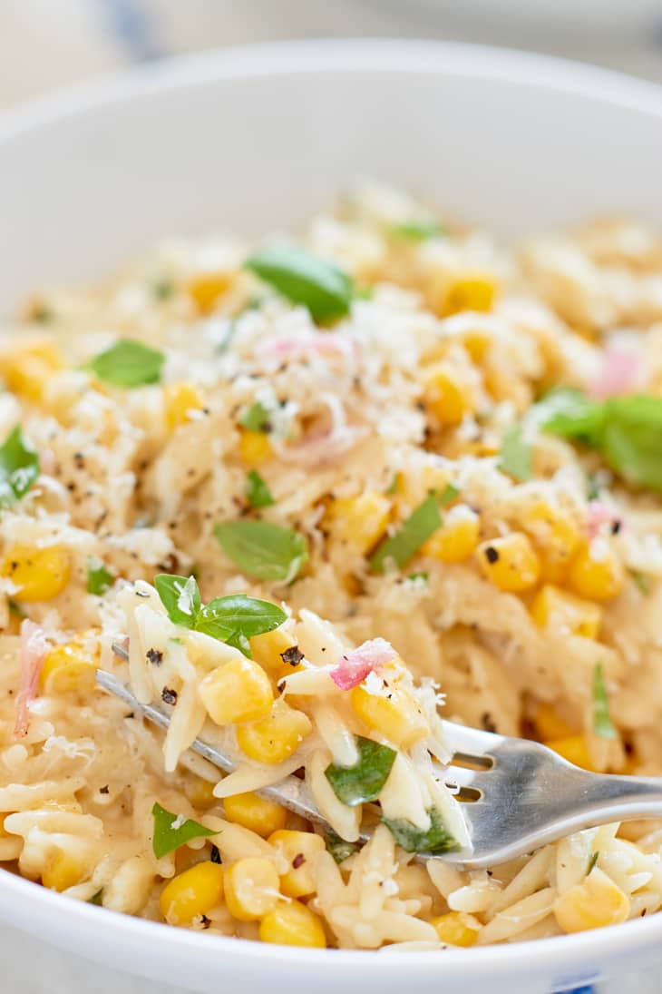 Creamy Corn and Basil Orzotto The Kitchn