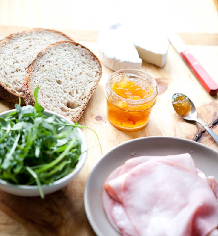 Recipe Ham, Brie, Marmalade and Arugula Pressed Sandwich The Kitchn