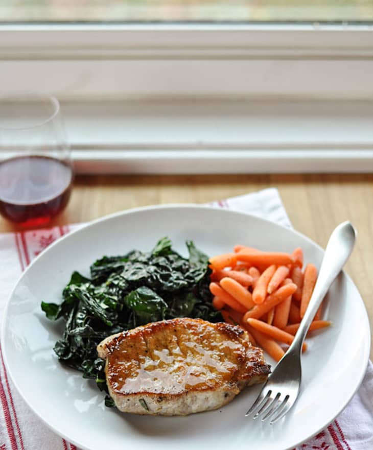 DinnerforTwo Recipe SageBrined Pork Chops with Brown Sugar Glaze