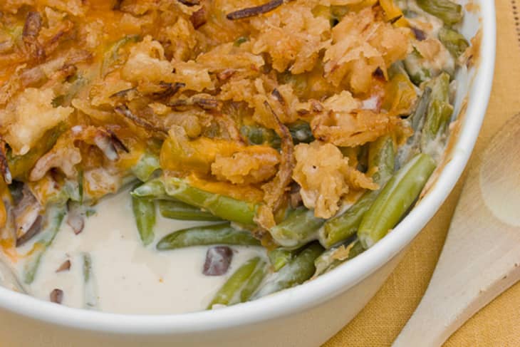 Recipe: Green Bean Casserole with Mushroom Béchamel & Crispy Onions ...