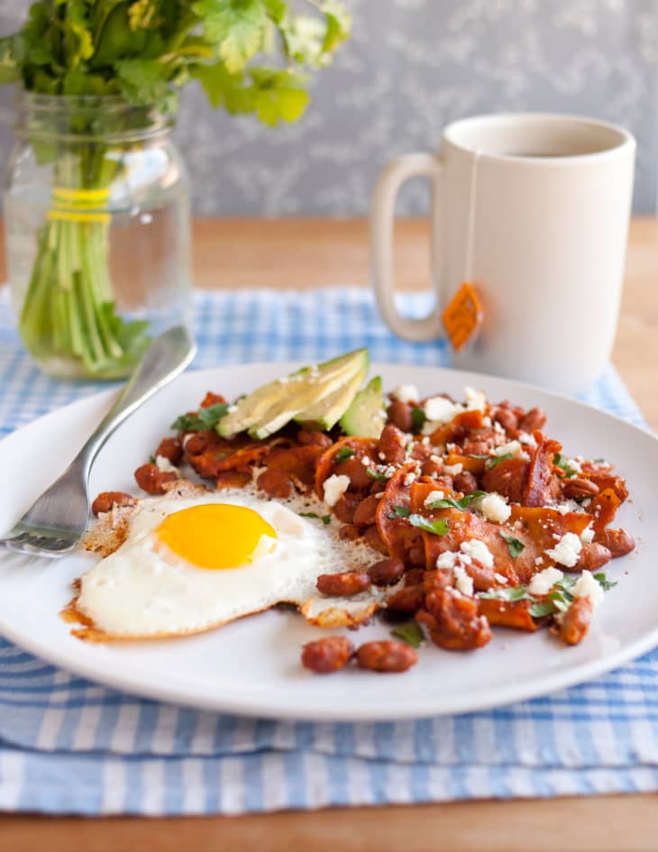 Recipe Bean Chilaquiles with Avocado & Queso Fresco Kitchn