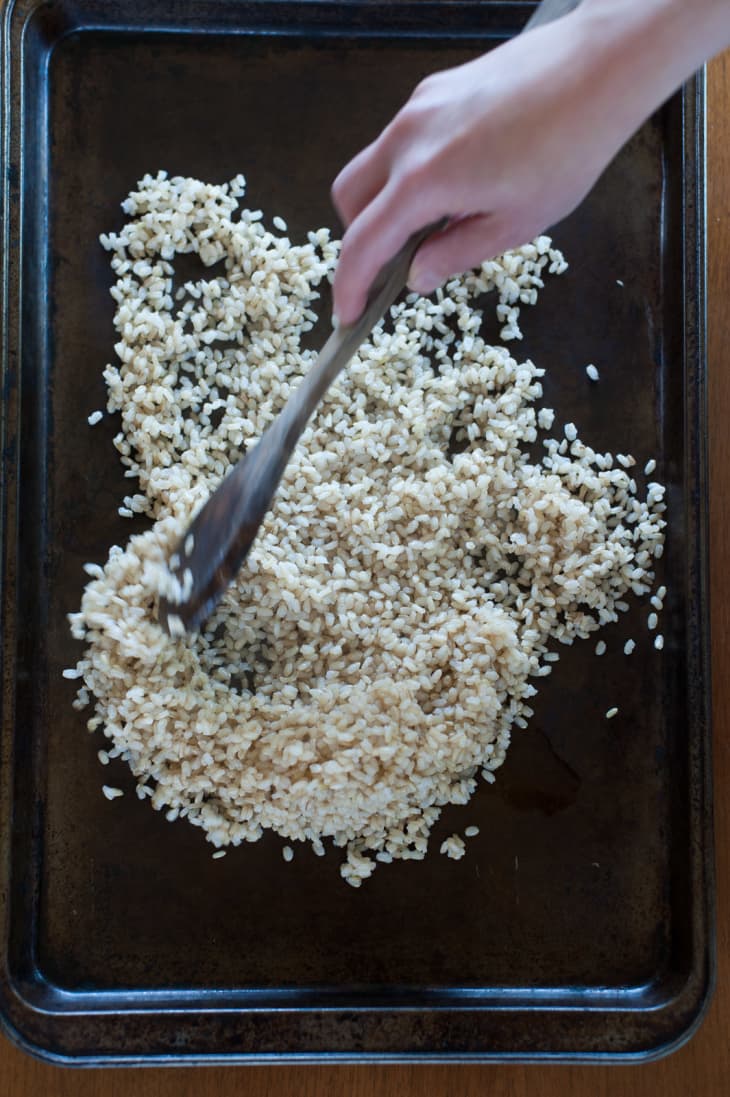 MakeAhead Lunch Tip Quickly Cool Rice & Beans on a Baking Sheet The
