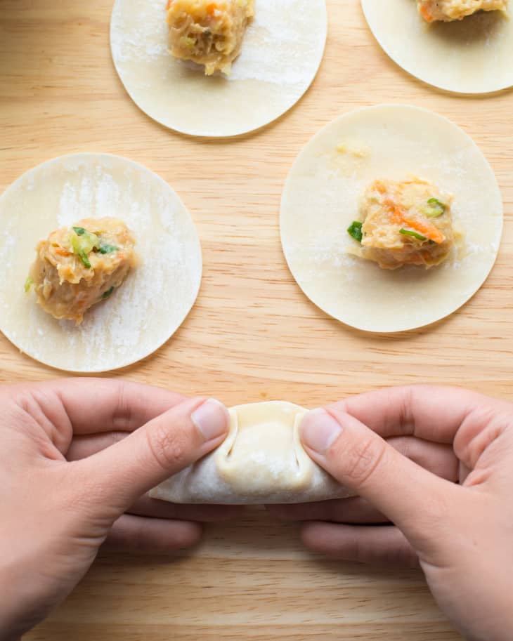 Chicken Potstickers Recipe (Easy, SteamFry Method) The Kitchn