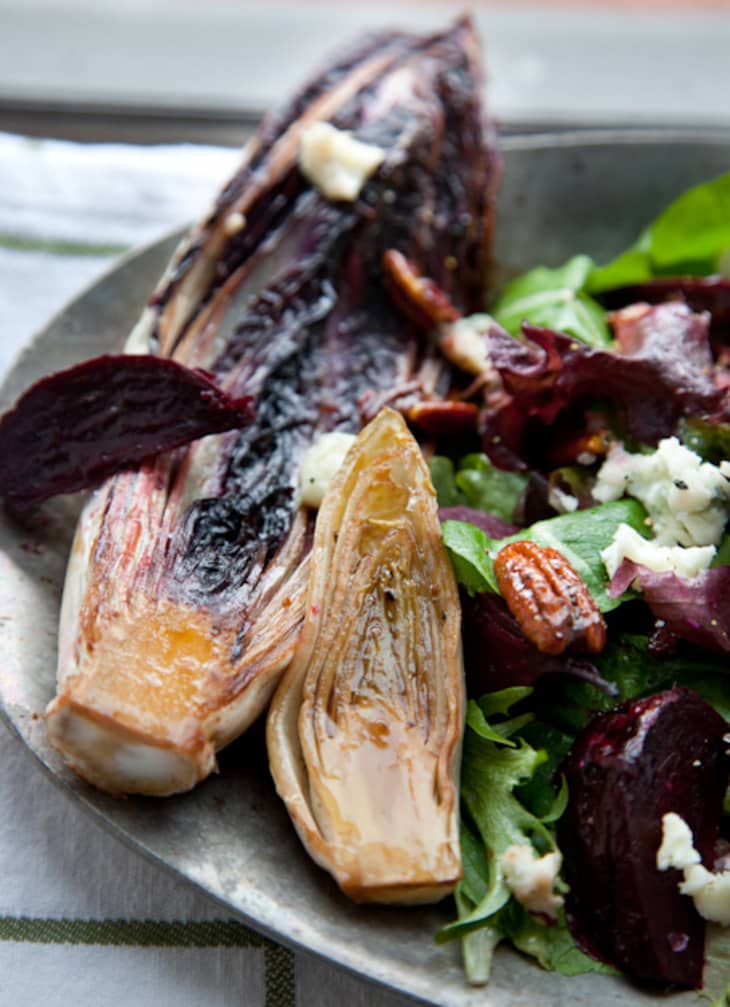 Recipe: Seared Bitter Greens Salad with Roasted Beets, Spiced Pecans ...