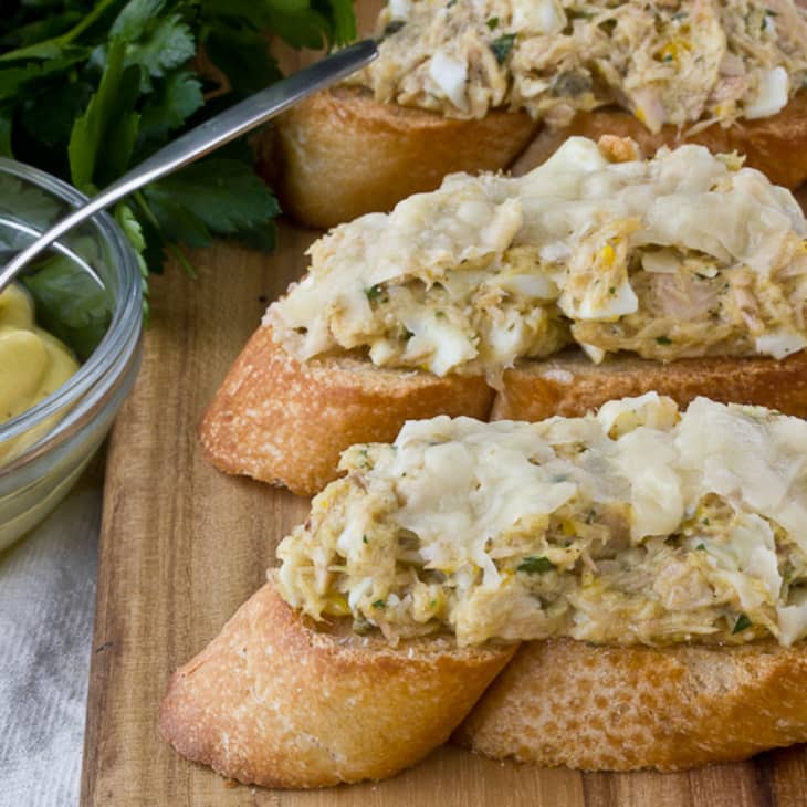 Recipe: Tuna Melts With Olive Oil Mayonnaise & Parmesan | Kitchn