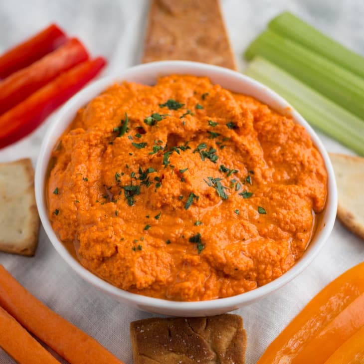 Recipe: Roasted Red Pepper & Marcona Almond Dip | The Kitchn