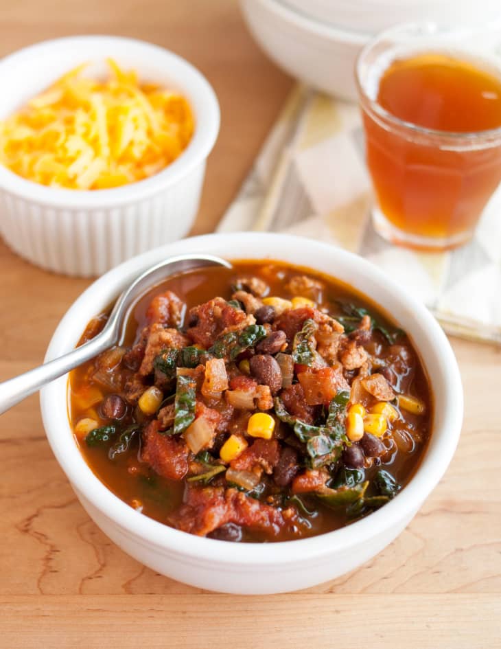 Recipe Easy Turkey Chili with Kale The Kitchn