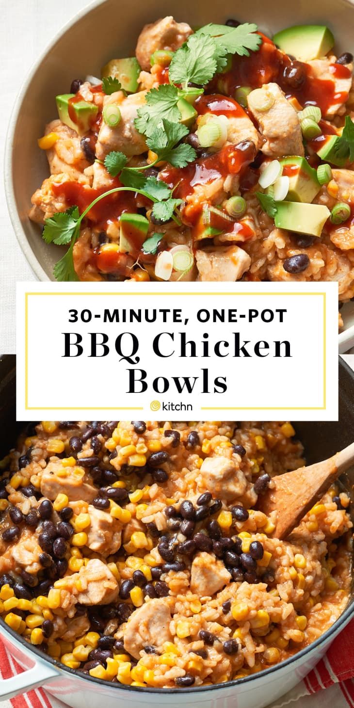 One Pot BBQ Chicken Burrito Bowls | The Kitchn