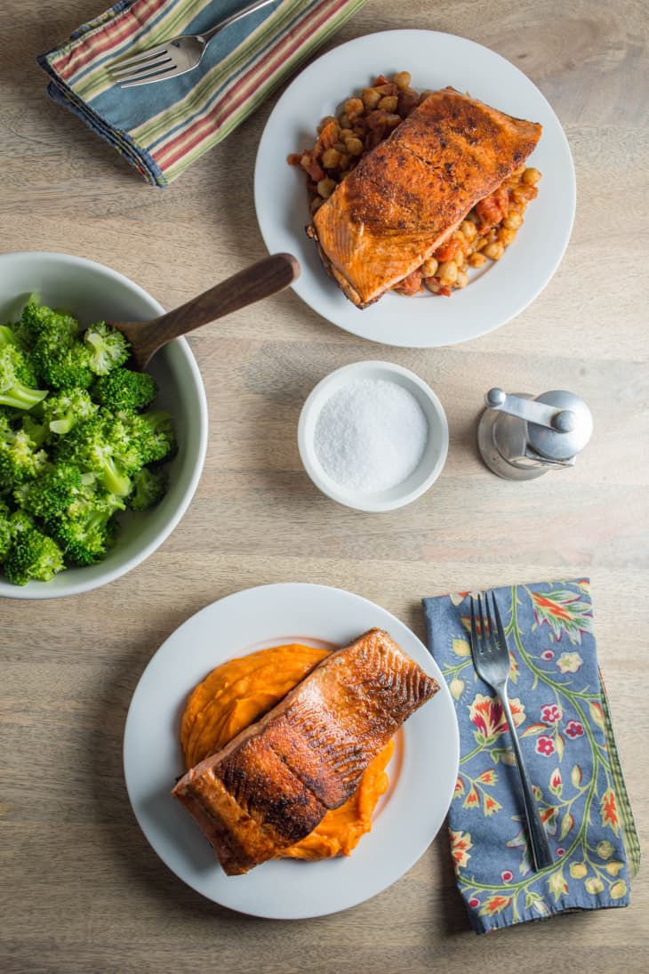 A Week of Dinners with Sweet Potatoes, Salmon, and Salad | The Kitchn