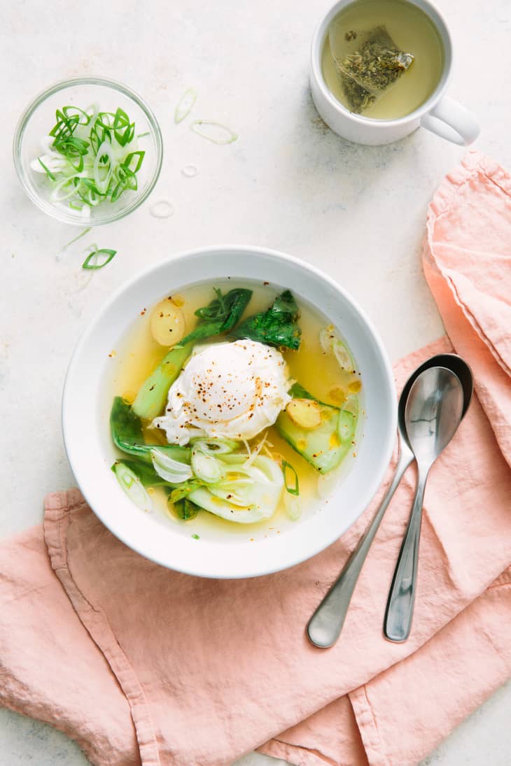 Recipe Gingery Poached Egg Soup The Kitchn