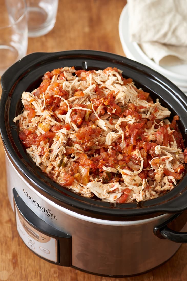 Slow Cooker Salsa Pulled Chicken The Kitchn