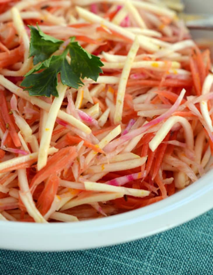 Recipe Root Vegetable Slaw With OrangeCumin Dressing The Kitchn