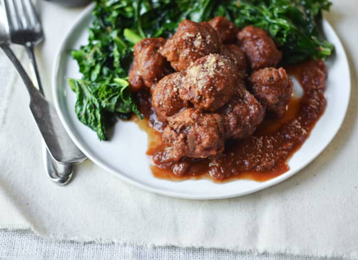 Recipe Veal Meatballs in Red Wine Sauce The Kitchn