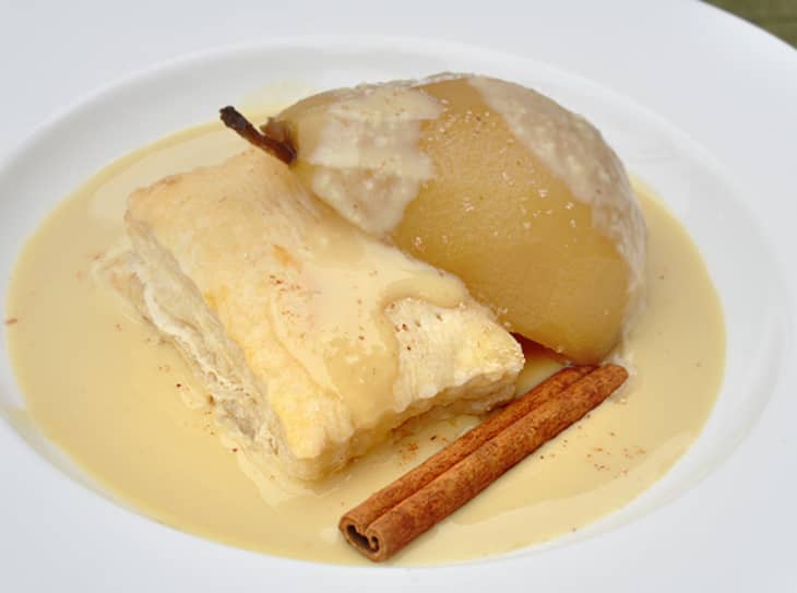 Easy Dessert Recipe Honey and Spice Poached Pears The Kitchn