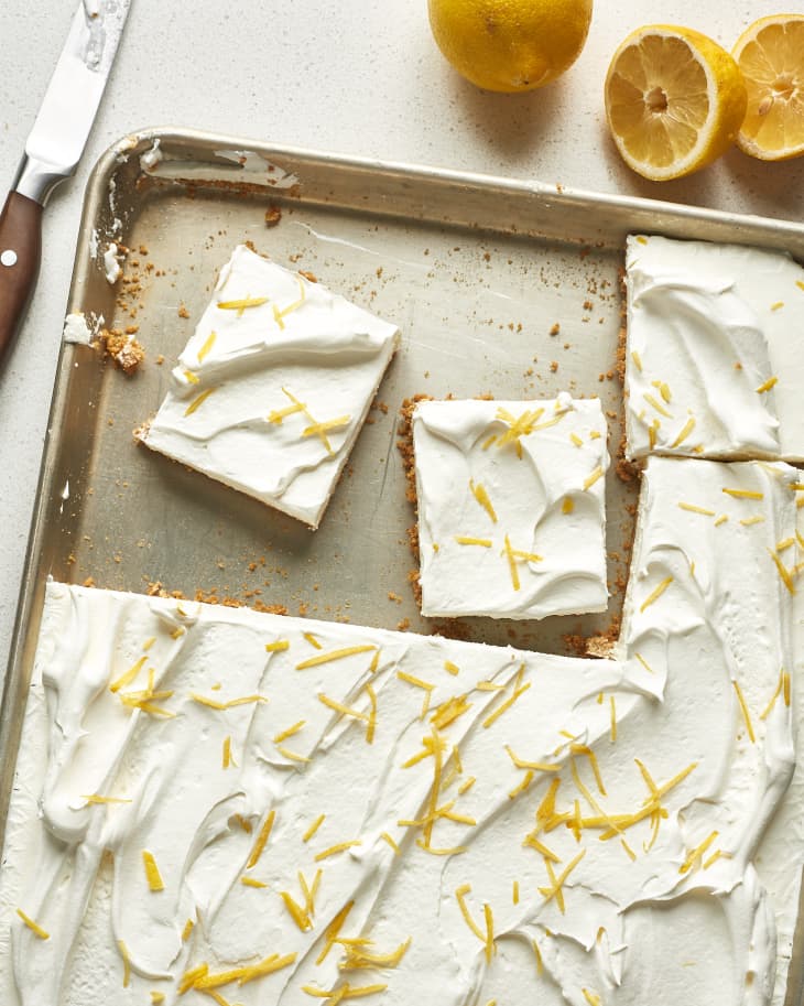 NoBake Sheet Pan Lemon Yogurt Tart Kitchn