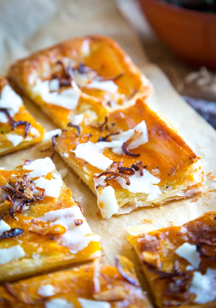 Recipe: Butternut Squash and Pecorino Tart with Crispy Shallots | The ...