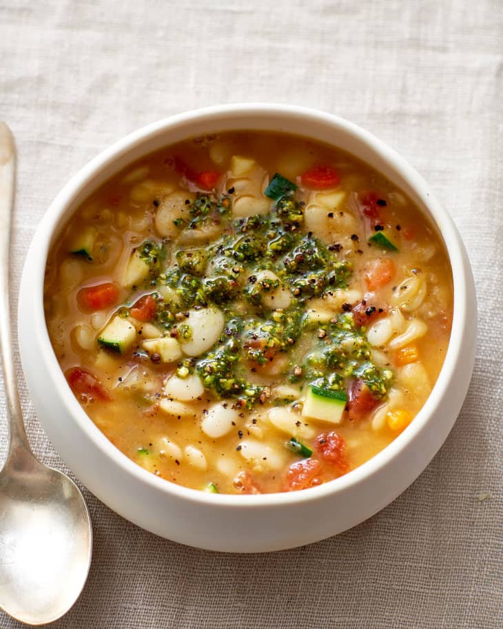 Slow Cooker Butter Bean Minestrone | Kitchn