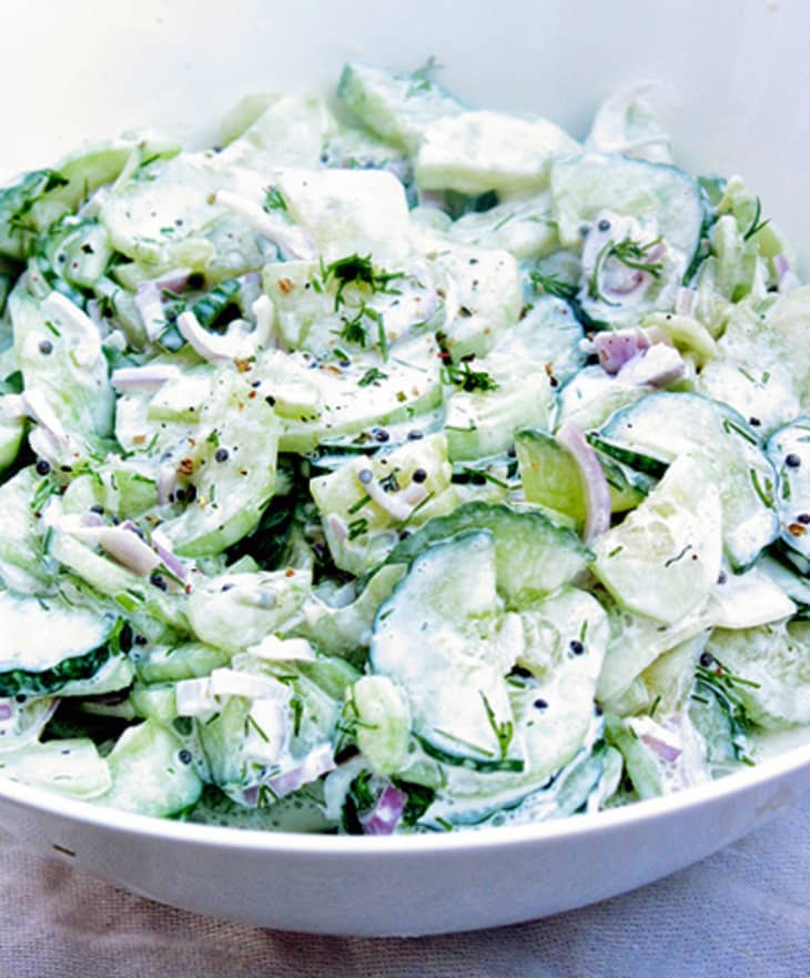 Recipe Sour Cream Cucumber Salad With Mustard Seeds The Kitchn 4313