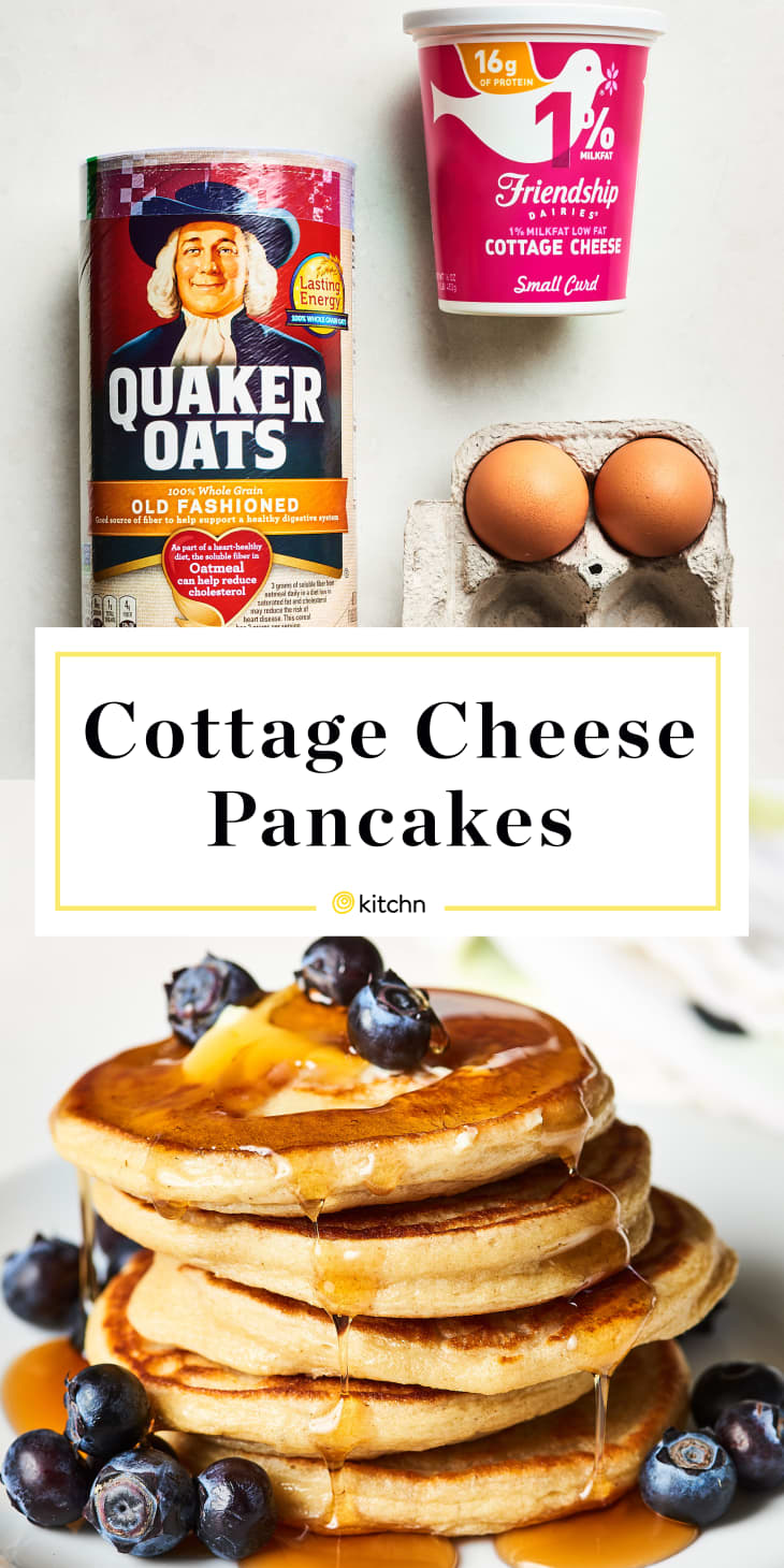 3Ingredient Cottage Cheese Pancakes Kitchn