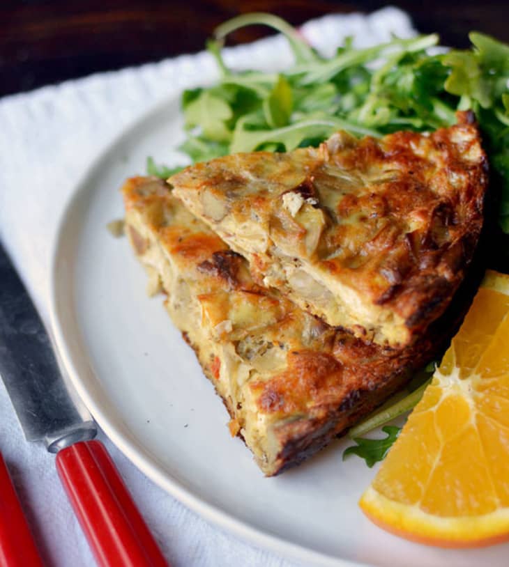 MakeAhead Recipe Sausage, Artichoke & Goat Cheese Egg Bake Kitchn