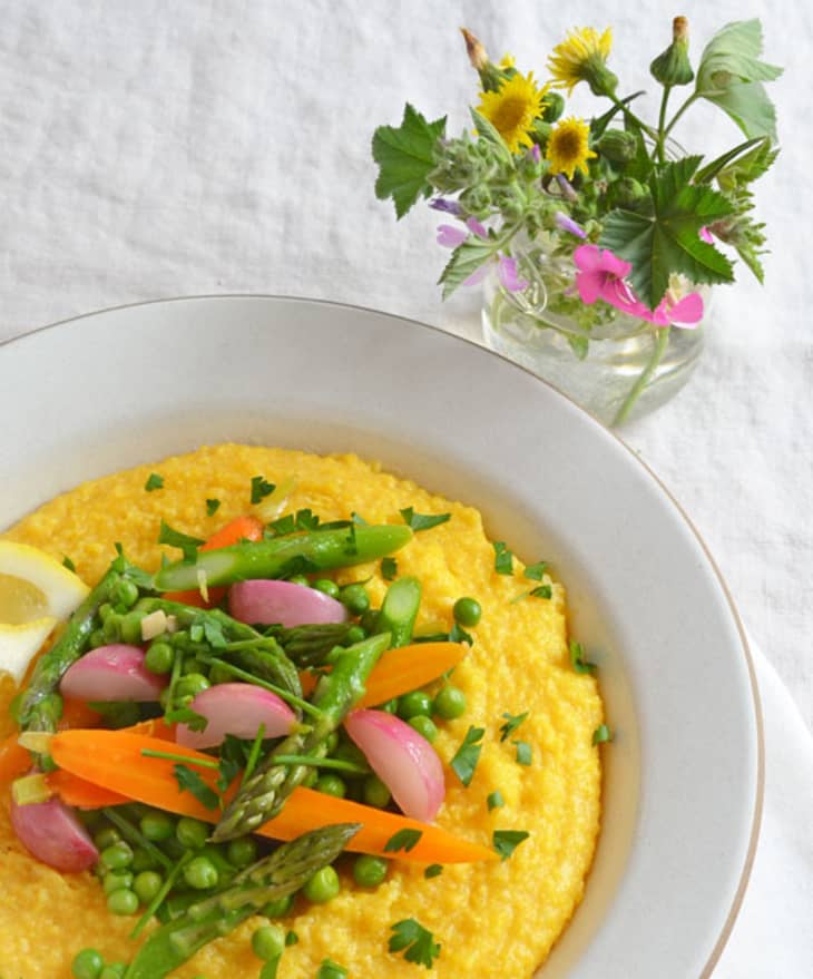 Dinner Party Recipe: Polenta with Spring Vegetable Ragout | The Kitchn