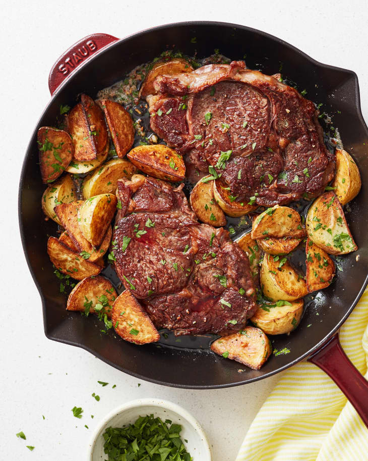 Garlic Butter Steak And Potatoes Recipe (Seared) | The Kitchn