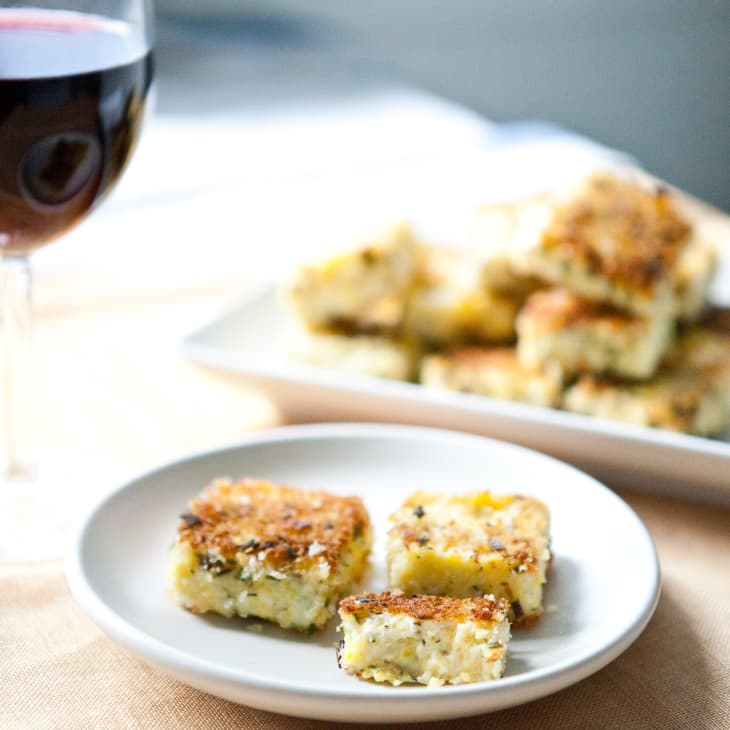 Appetizer Recipe Herbed Goat Cheese Polenta Bites The Kitchn
