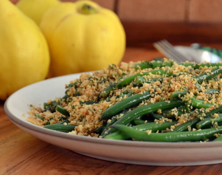 Recipe Lemony Green Beans With Almond Breadcrumbs The Kitchn