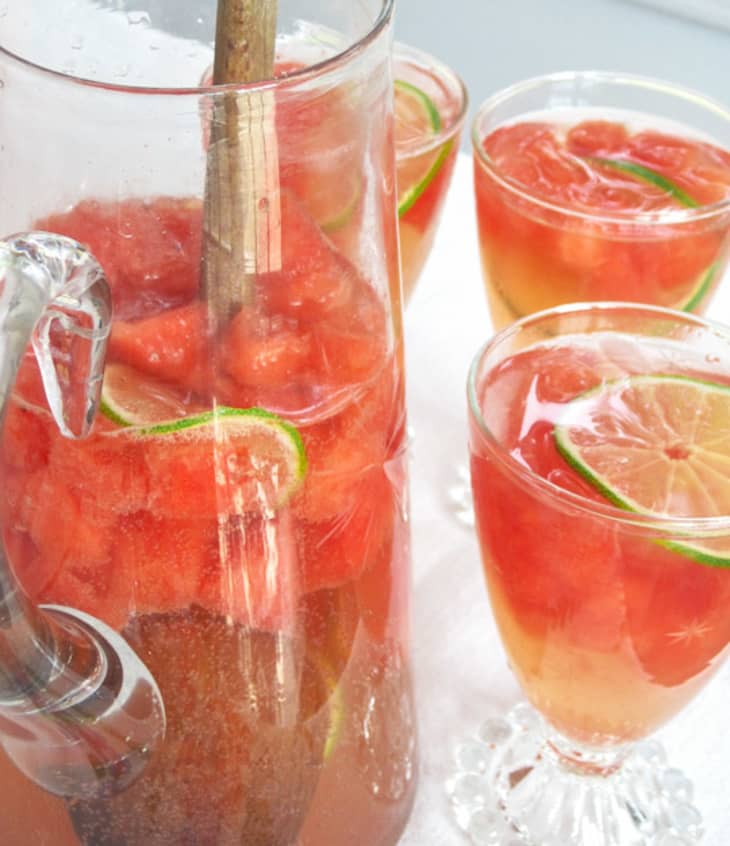 Perfect Pitcher Drink Recipe For Summer Sparkling Watermelon Sangria Kitchn 0688